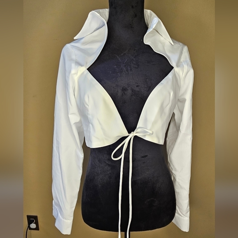 Women's Crop lace-up Long sleeve shirt